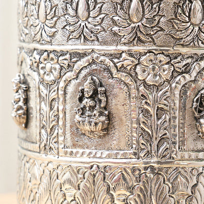 Silver Plated Brass Ashtalakshmi Decorative Pot