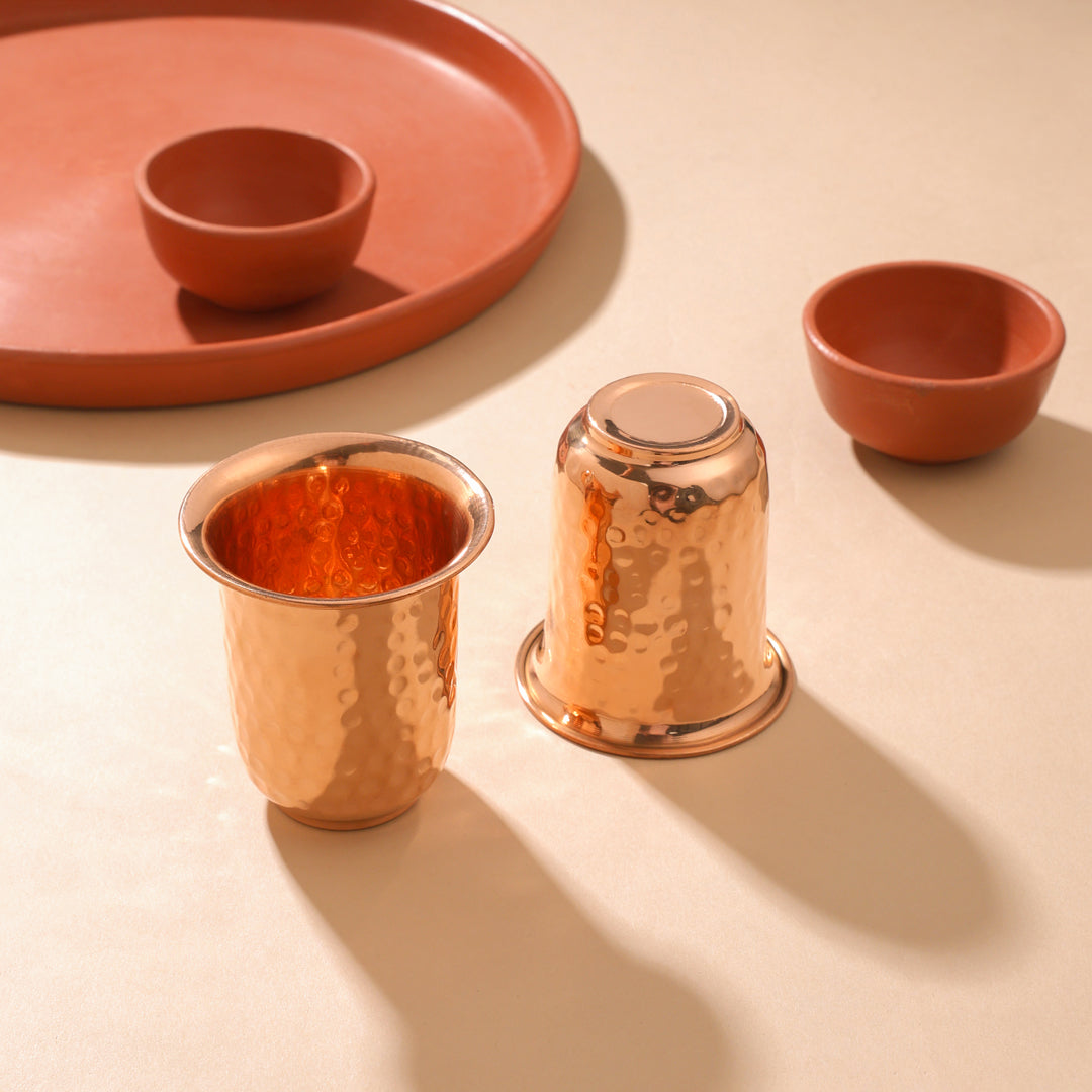 Copper Glass Pair (4 Inch)