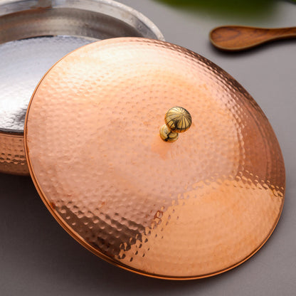 Copper Handi/Lagan With Lid (6 Inch)