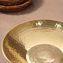Brass Hammered Tasla (13.7 INCH)