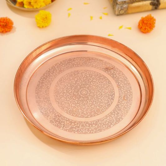 COPPER THALI (11.5 INCH)