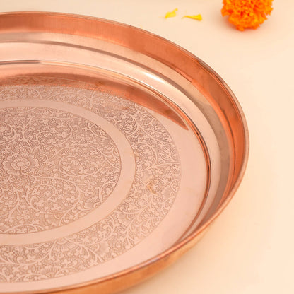 COPPER THALI (11.5 INCH)