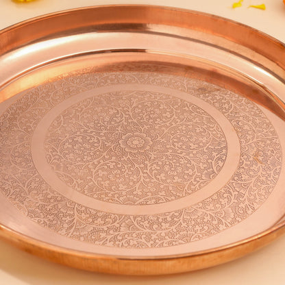 COPPER THALI (11.5 INCH)