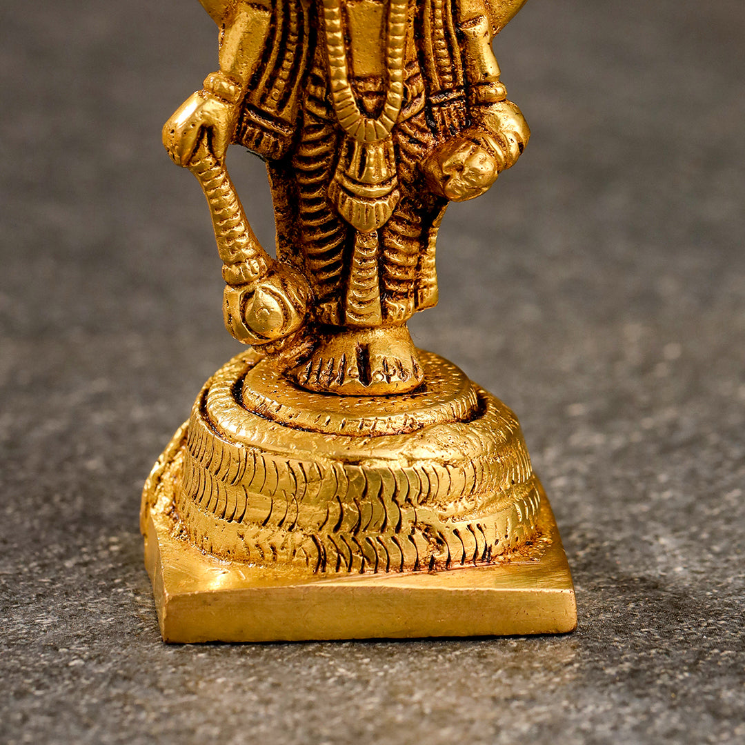 Brass Lord Vishnu Standing Idol (5 Inch)