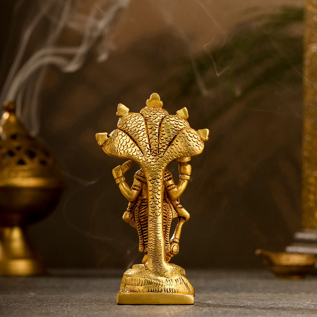 Brass Lord Vishnu Standing Idol (5 Inch)