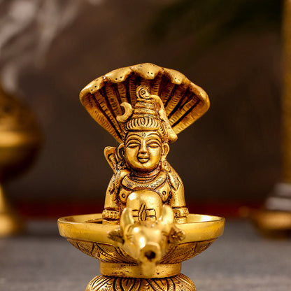 Brass Nandi Mukhshivlingam Idol (5 Inch)