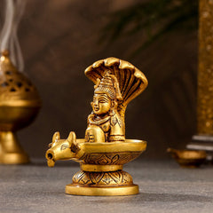 Brass Nandi Mukhshivlingam Idol (5 Inch)