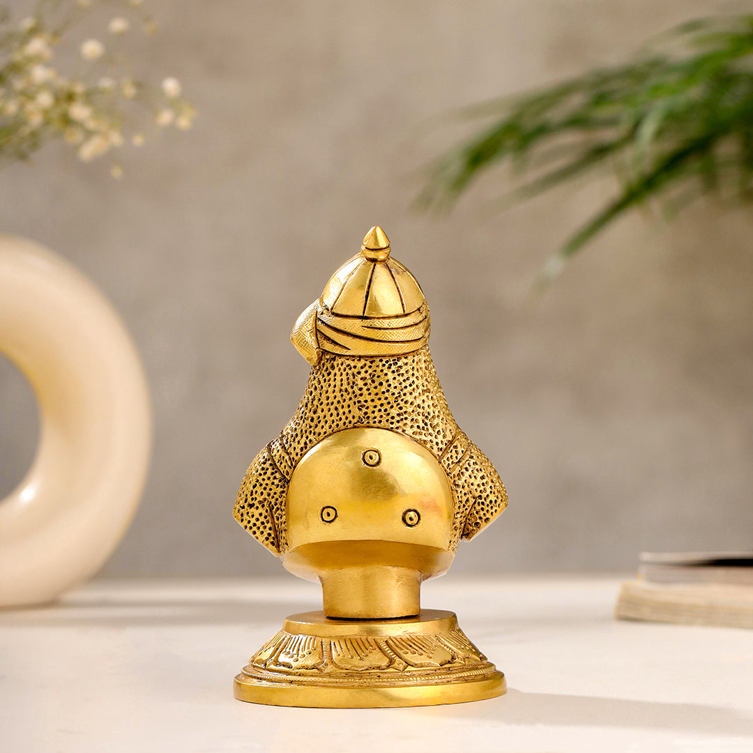 Brass Maharana Pratap Bust Statue (5.5 INCH)