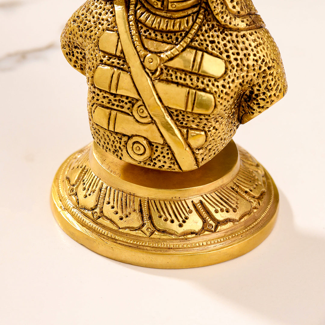 Brass Maharana Pratap Bust Statue (5.5 INCH)