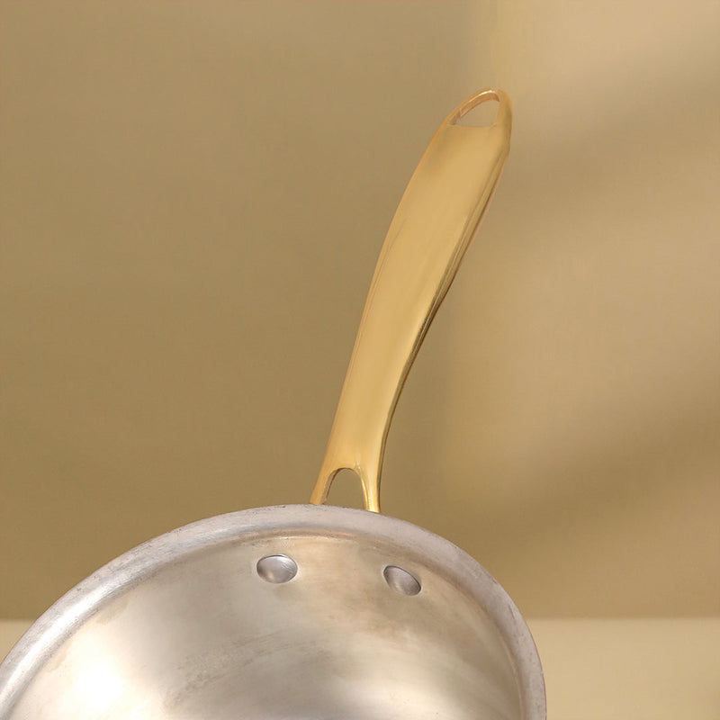 Copper Sauce Pan With Lid And Handle (14.3 Inch)