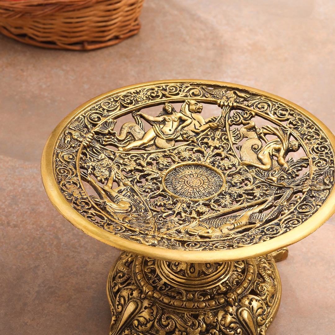 Brass Fruit Table Tray / Stand (5.5 Inch)