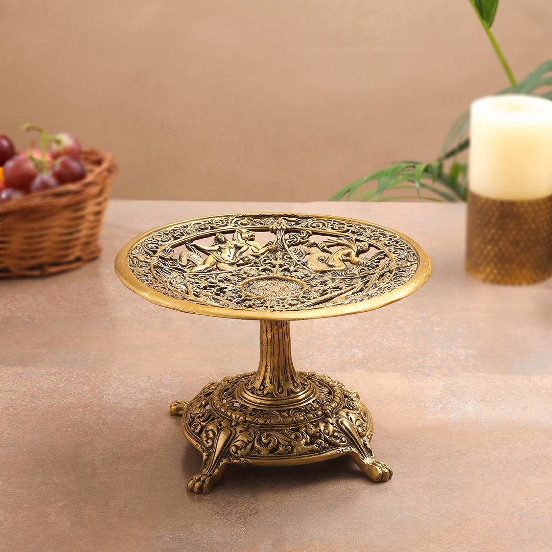 Brass Fruit Table Tray / Stand (5.5 Inch)