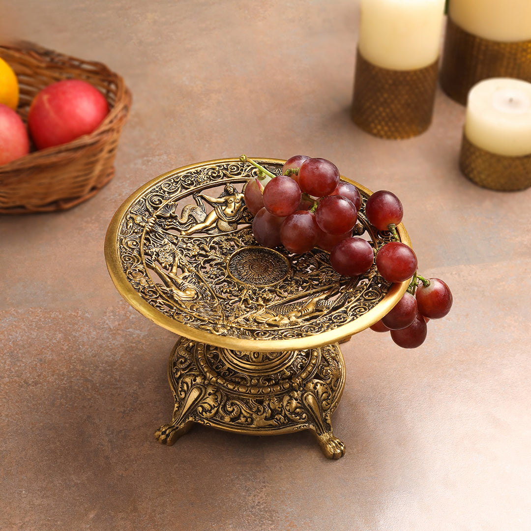 Brass Fruit Table Tray / Stand (5.5 Inch)