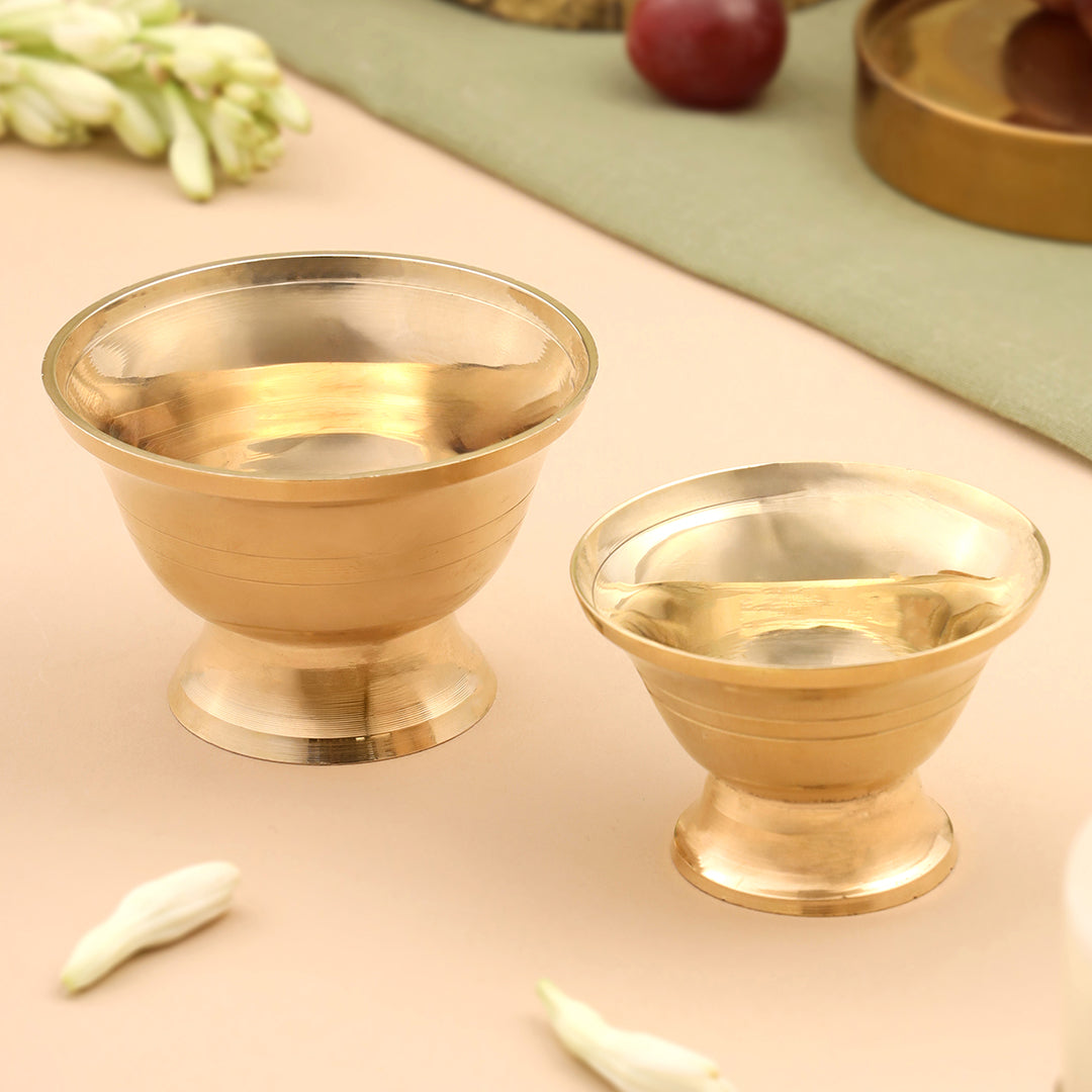 Brass Serving Bowl Pair