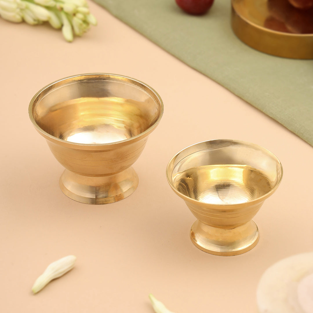 Brass Serving Bowl Pair