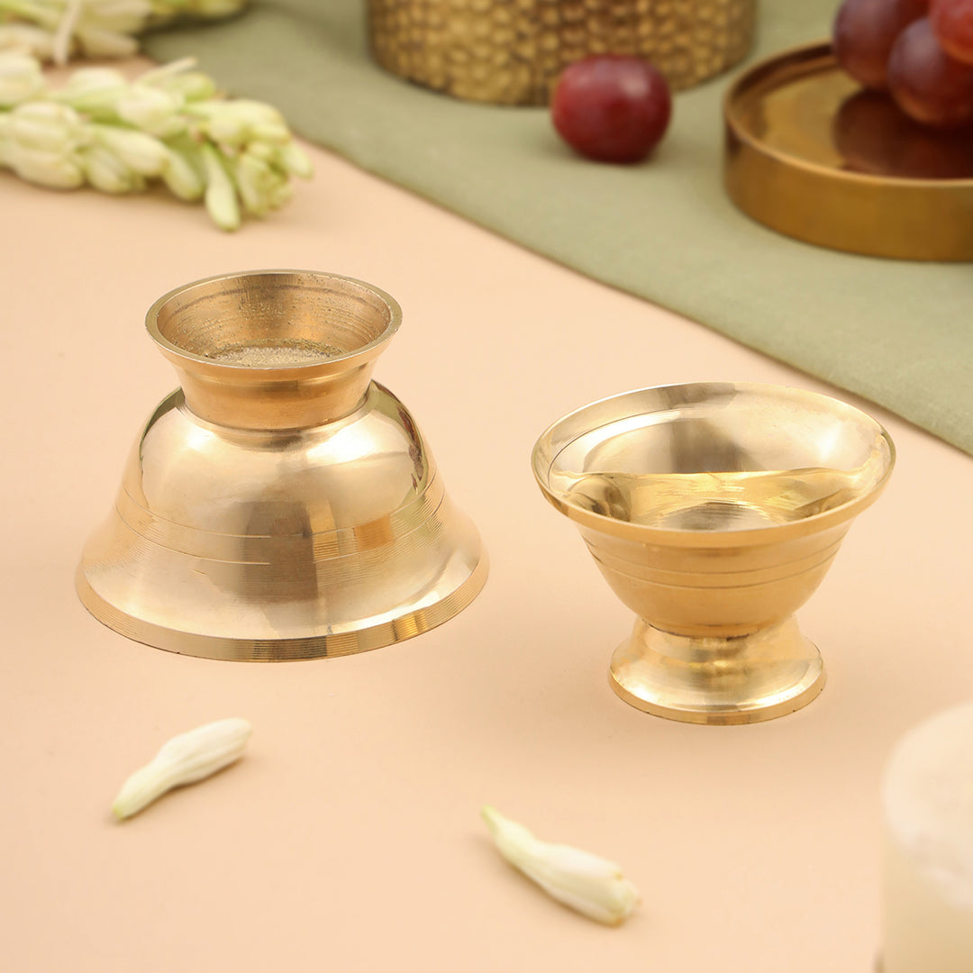 Brass Serving Bowl Pair