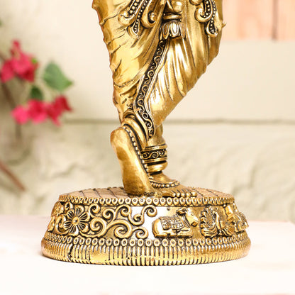 Brass Krishna Idol – Antique Finish
