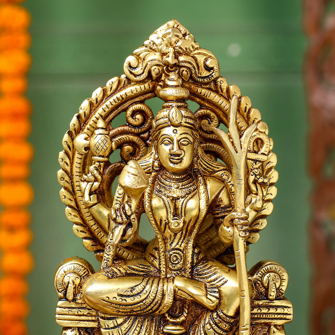 Brass Goddess Rajarajeshwari Idol – Divine Mother of the Universe (7.5 Inch)