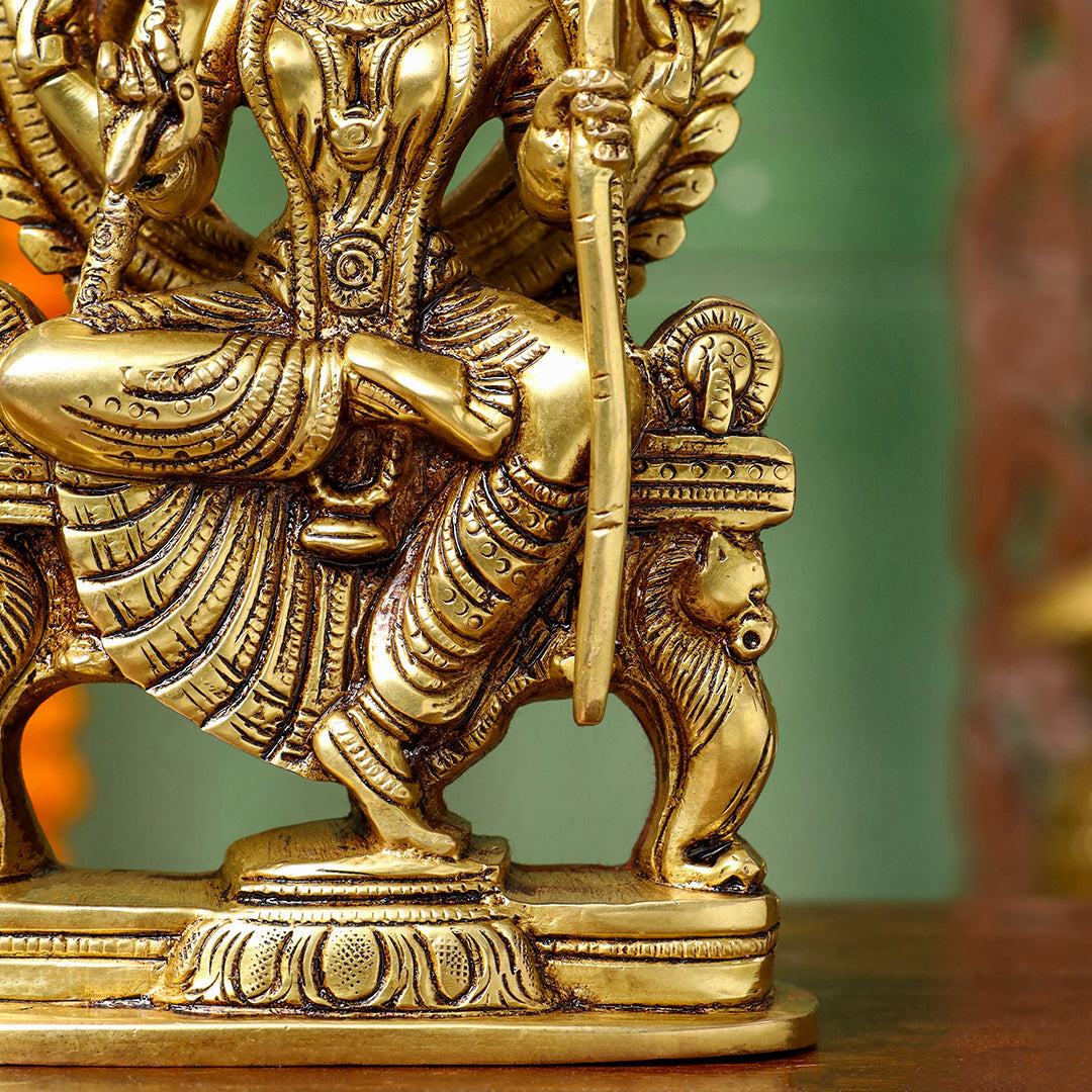 Brass Goddess Rajarajeshwari Idol – Divine Mother of the Universe (7.5 Inch)