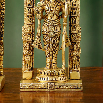Brass Lord Ram Idol – Traditional Ram Darbar Style Statue