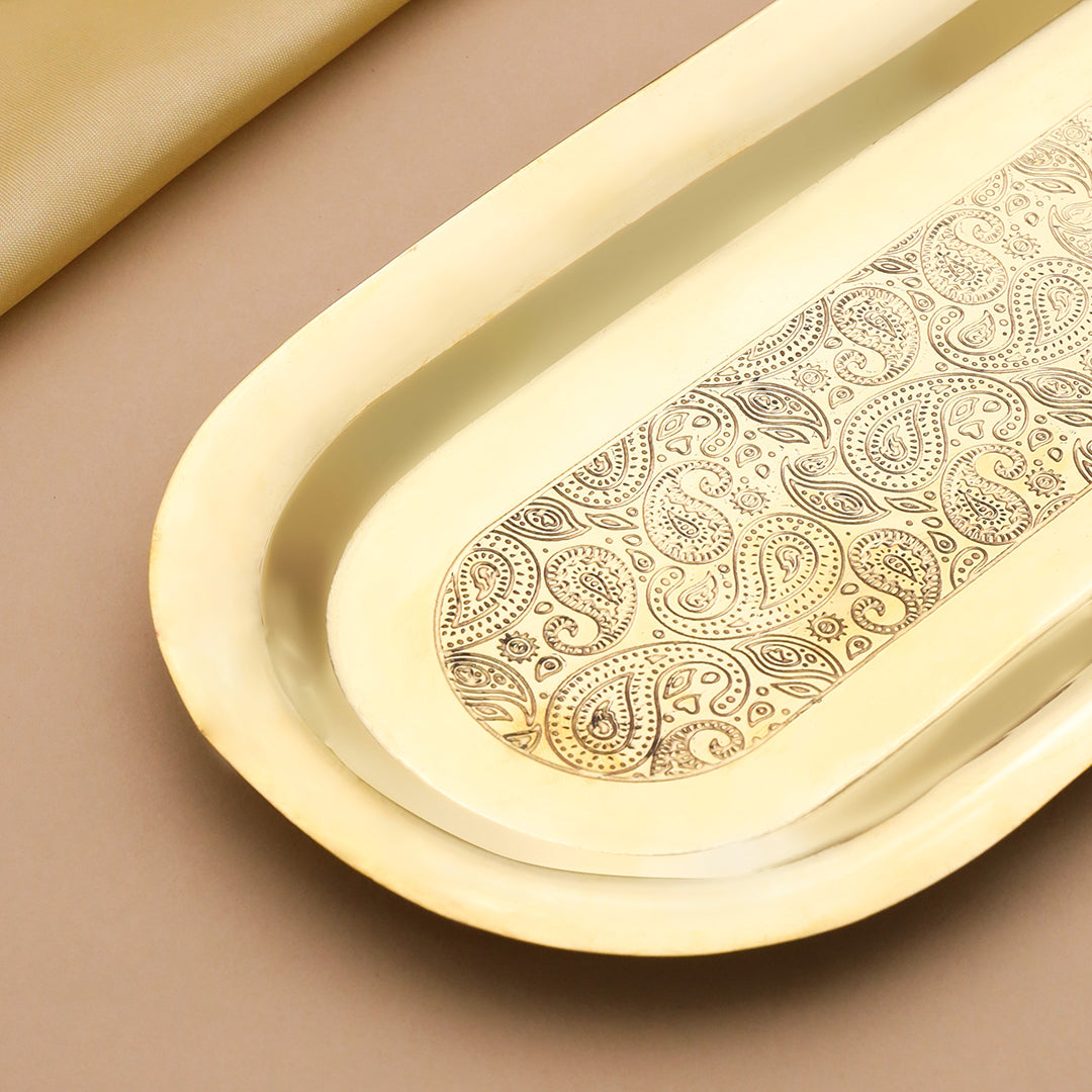 Brass Rectangular Serving Tray