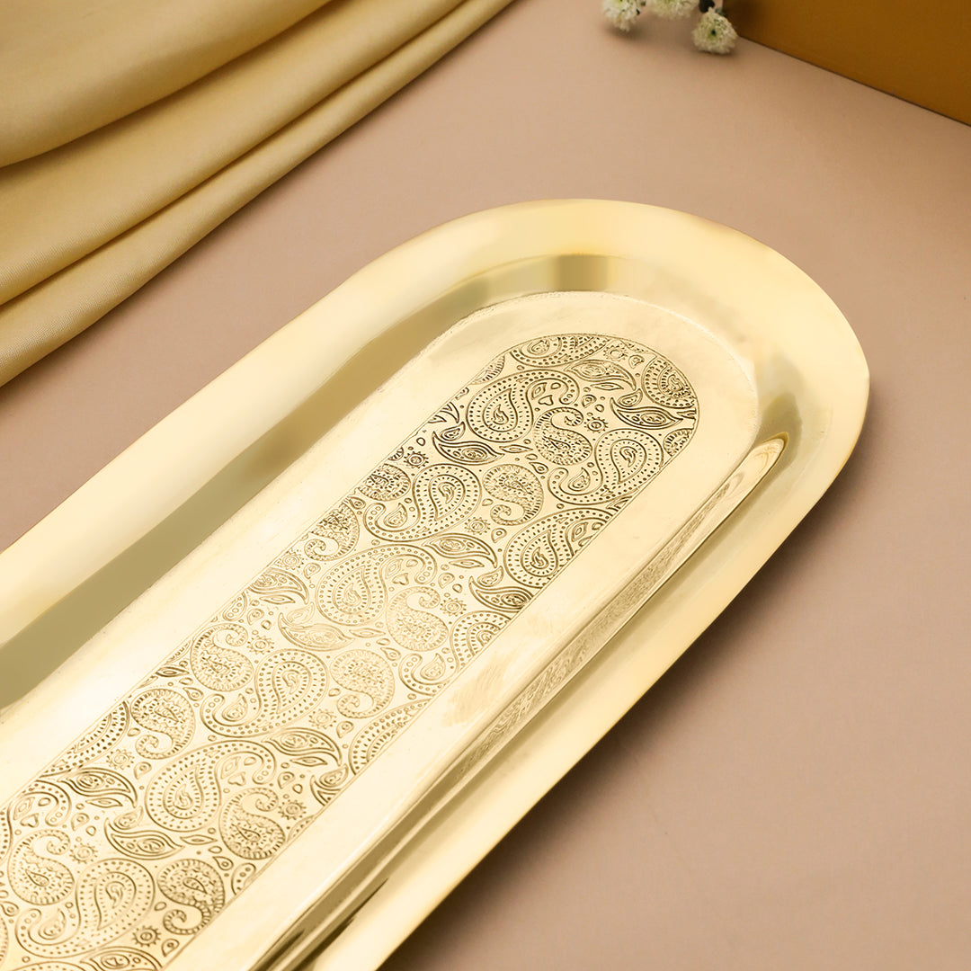 Brass Rectangular Serving Tray