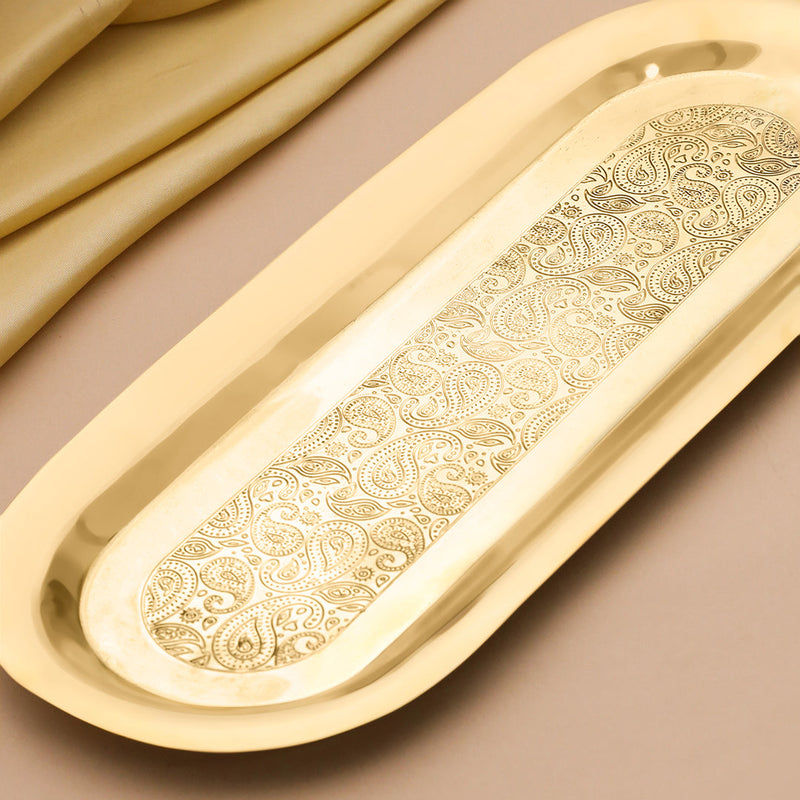 Brass Rectangular Serving Tray