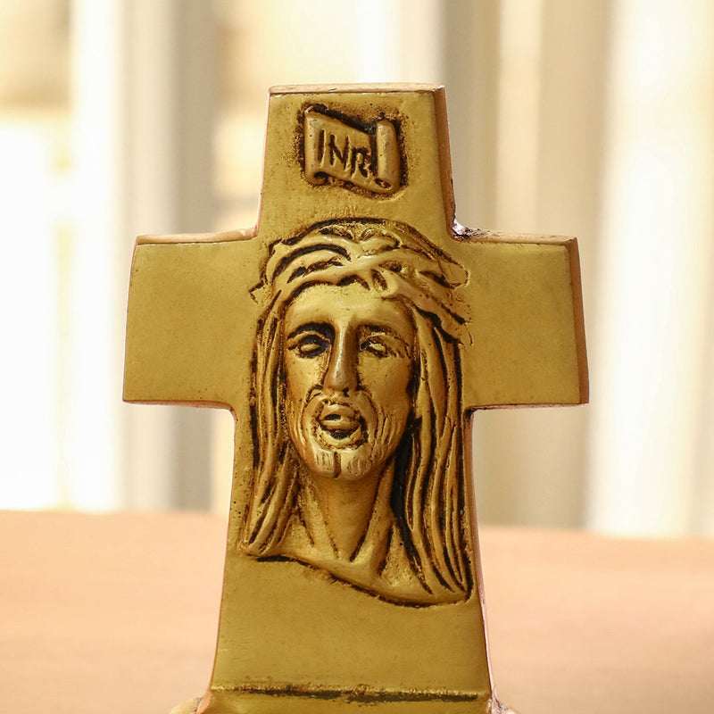 Brass Jesus Cross