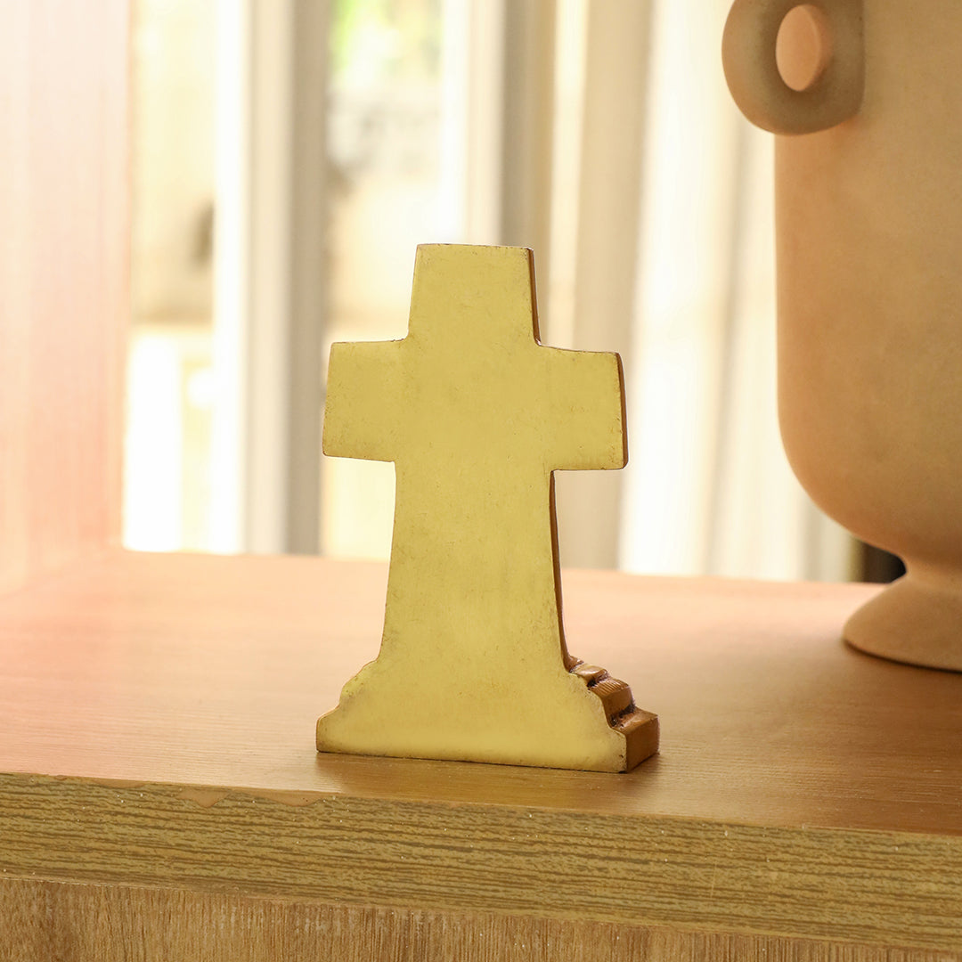 Brass Jesus Cross