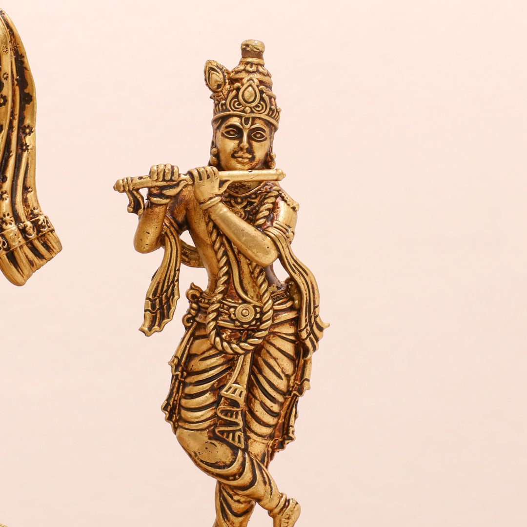 Brass Lord Krishna Standing Statue