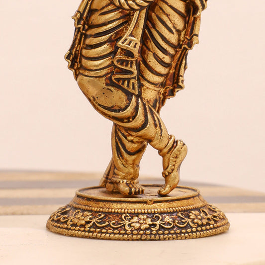 Brass Lord Krishna Standing Statue