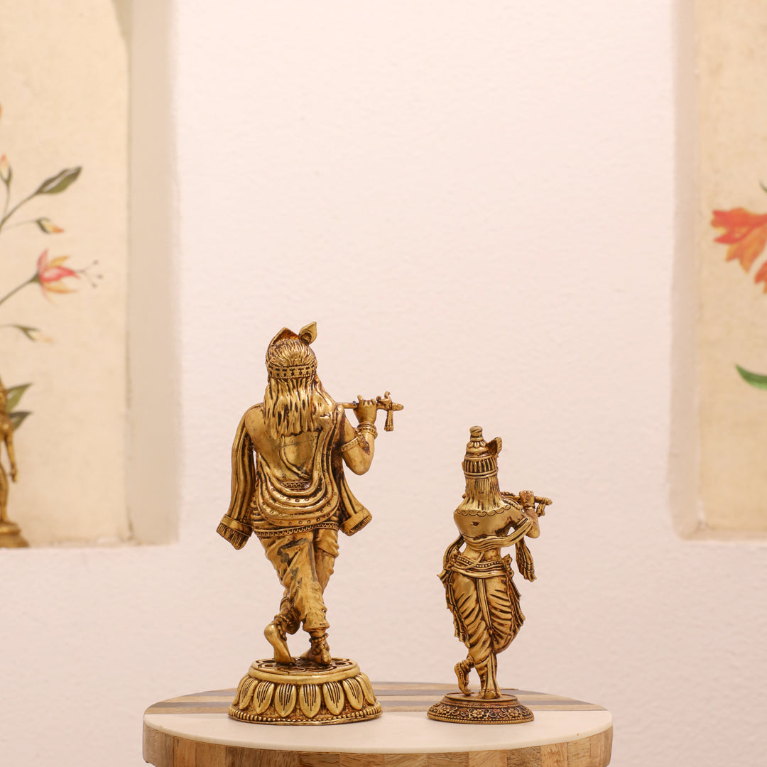 Brass Lord Krishna Standing Statue