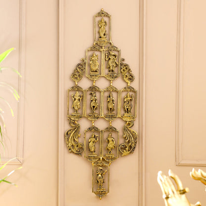 BRASS Dashavatara / VISHNU AVATAR WALL HANGING (29.5 INCH)