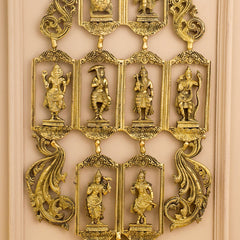 BRASS Dashavatara / VISHNU AVATAR WALL HANGING (29.5 INCH)