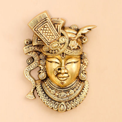 Brass Shreenath Ji Wall Hanging (6.3 Inch)