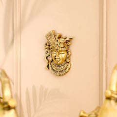 Brass Shreenath Ji Wall Hanging (6.3 Inch)