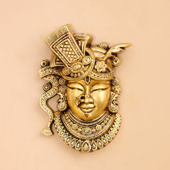 Brass Shreenath Ji Wall Hanging (6.3 Inch)