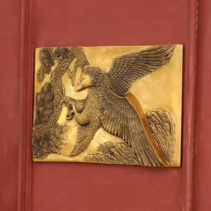Brass Eagle Wall Hanging Plate (11.4 Inch)