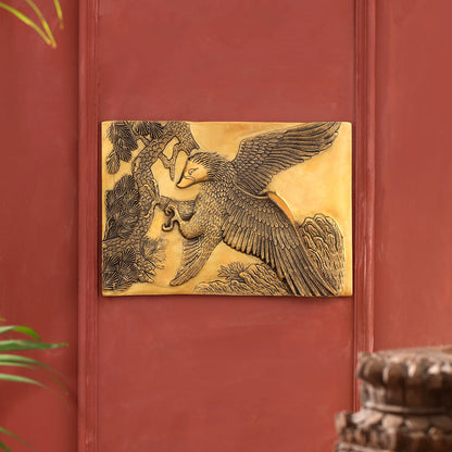 Brass Eagle Wall Hanging Plate (11.4 Inch)