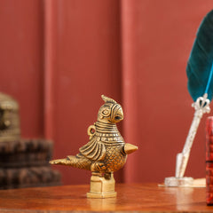 Brass Parrot Surmendani (4.5 Inch)