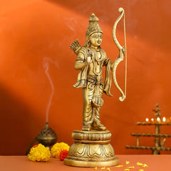 Brass Lord Ram Standing Statue (16 Inch)