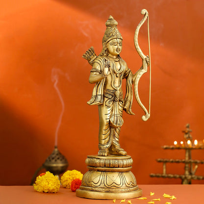 Brass Lord Ram Standing Statue (16 Inch)