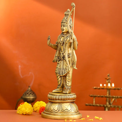 Brass Lord Ram Standing Statue (16 Inch)