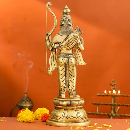 Brass Lord Ram Standing Statue (16 Inch)