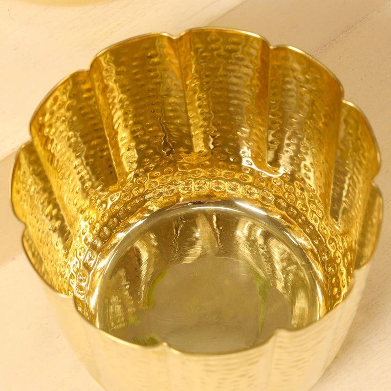 Brass Bucket Planter Pot (9 Inch)