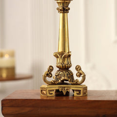 Brass Candle Stand with Velvet Gift Box – Elegant Décor & Gift (10.9 Inch)