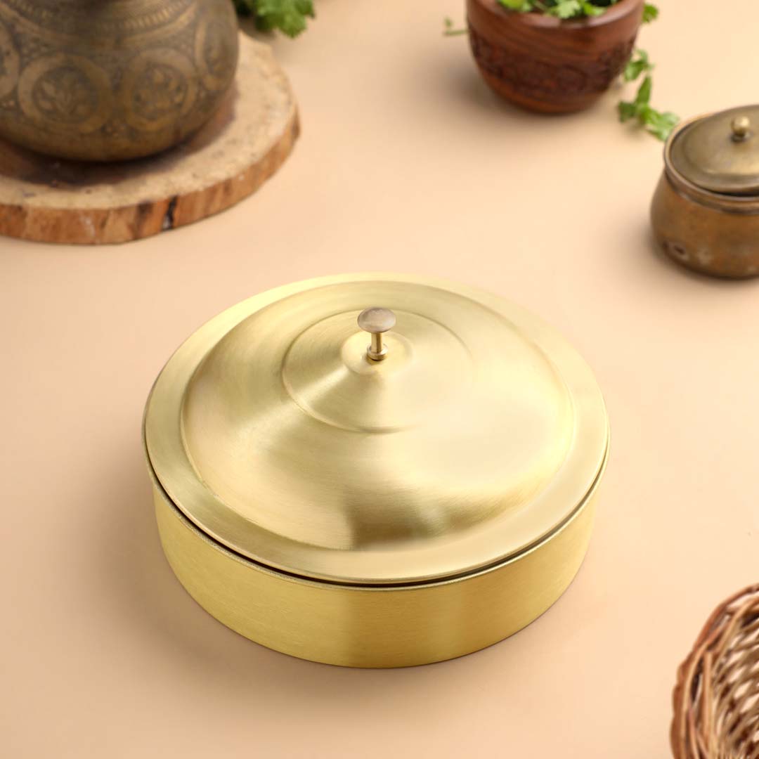 Brass Roti/Chapati box (4.5 Inch)