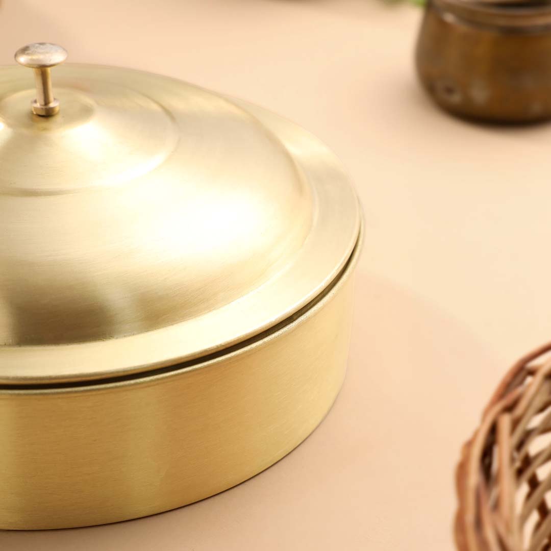Brass Roti/Chapati box (4.5 Inch)