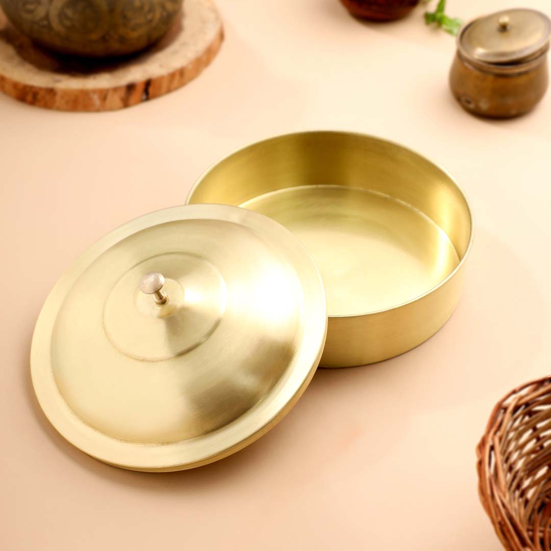Brass Roti/Chapati box (4.5 Inch)