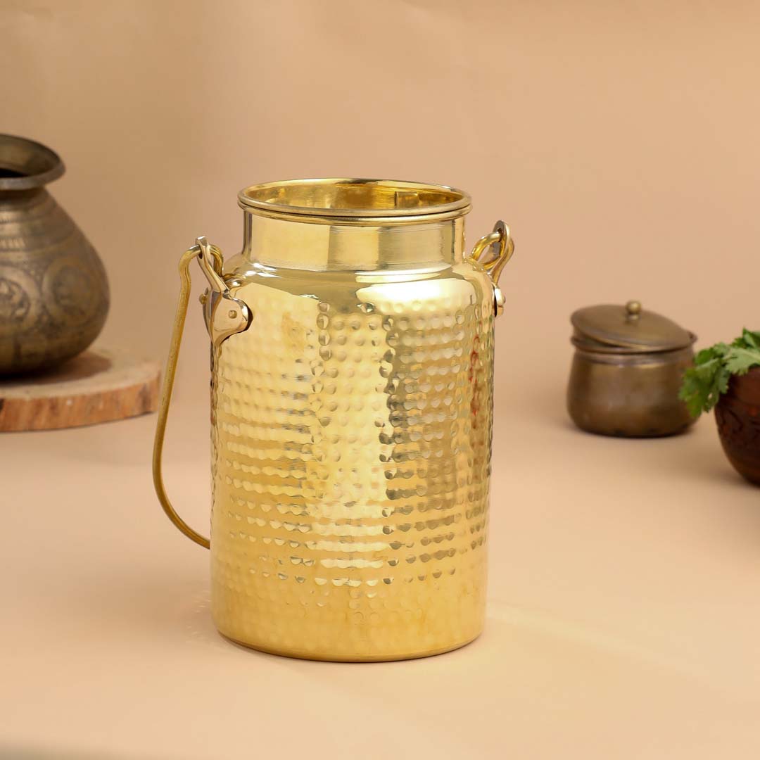 Brass Milk Pot With Lid